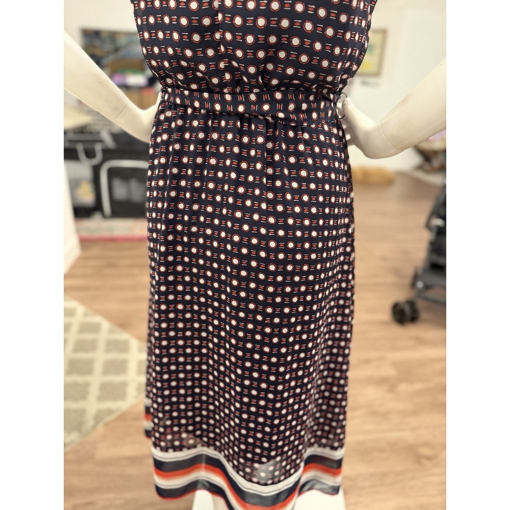 Apt 9 Midi Dress Petite Large Fit Flare‎ Flowy Career Office Sleeveless Chiffon - Picture 8 of 12